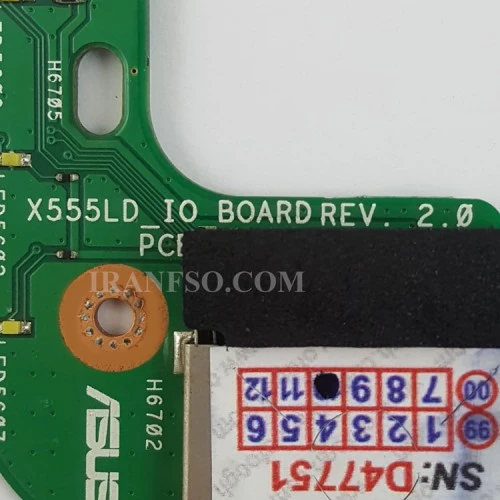 برد یو اس بی و هدفون و رم ریدر لپ تاپ ایسوس X555LD