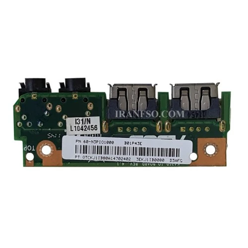 برد یو اس بی و هدفون لپ تاپ ایسوس K43SV-K43SD