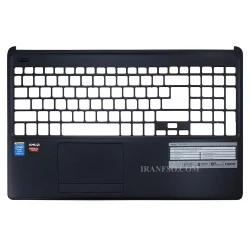 قاب کنار کیبرد لپ تاپ ایسر Aspire E1-570_E1-572 مشکی-اینتر بزرگ-خط و خش دار بدون کاور لولا به همراه تاچ پد