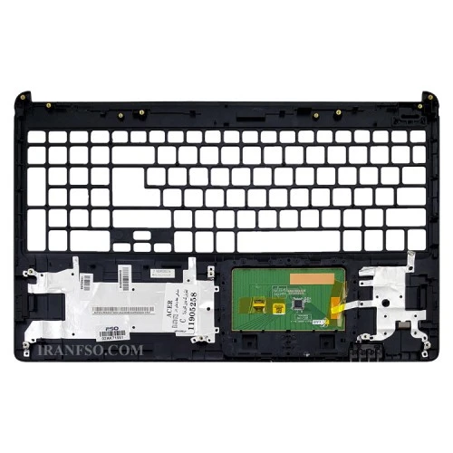 قاب کنار کیبرد لپ تاپ ایسر Aspire E1-570_E1-572 مشکی-اینتر بزرگ-خط و خش دار بدون کاور لولا به همراه تاچ پد