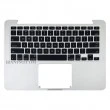 کیبرد لپ تاپ اپل MacBook Pro A1502 مشکی-اینترکوچک-با قاب C سفید خط و خش دار