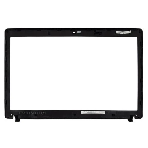 قاب جلو ال سی دی لپ تاپ لنوو IdeaPad G580-G585 مشکی فلزی-خط و خش دار