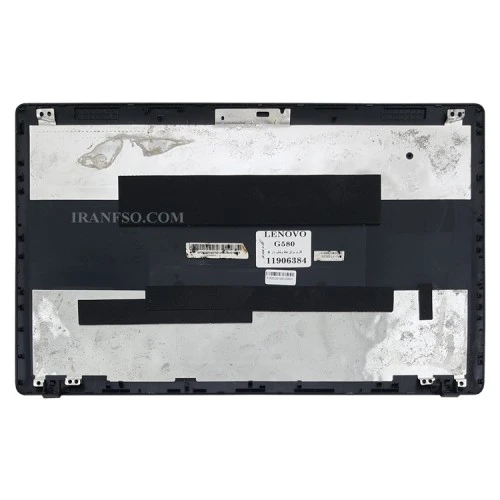 قاب پشت ال سی دی لپ تاپ لنوو IdeaPad G580-G585 مشکی-فلزی براق خط و خش دار