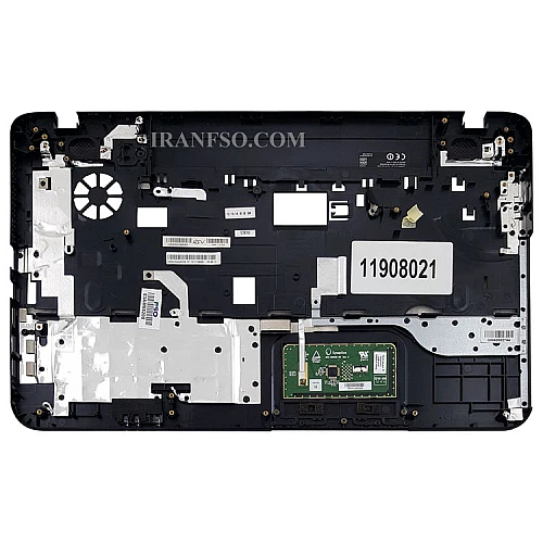 قاب کنار کیبرد لپ تاپ توشیبا Satellite C850-L850 مشکی-قرمز به همراه تاچ پد خط و خش دار