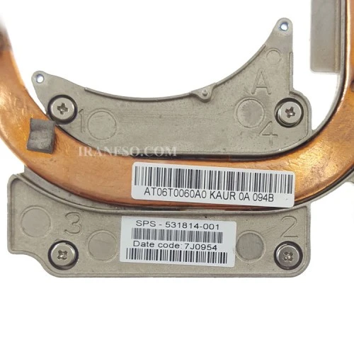 هیت سینک لپ تاپ اچ پی Pavilion DV3-2000_531814-001 گرافیک دار