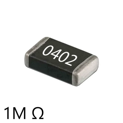 مقاومت 1 مگا اهم سایز 0402 پک 10 عددی
