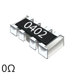 مقاومت آرایه ای 0 اهم 8 پایه 4x0402 پک 10 عددی