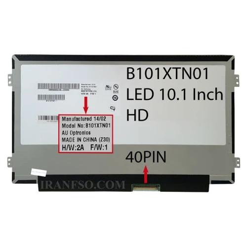 ال ای دی لپ تاپ 10.1 AUO B101XTN01 نازک 40 پین