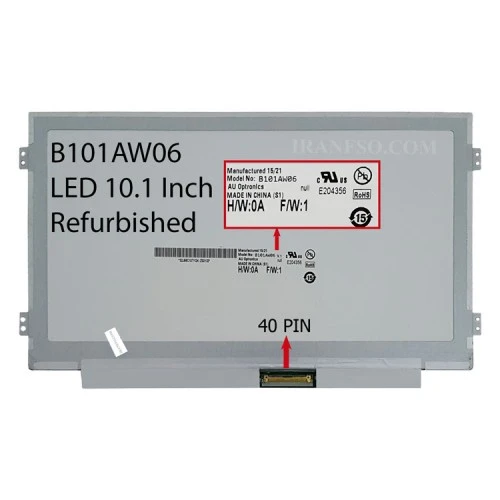 ال ای دی لپ تاپ 10.1 AUO B101AW06_Grade A نازک براق 40 پین L-R