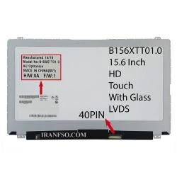 ال ای دی لپ تاپ 15.6 AUO B156XTT01.0_Touch نازک 40 پین LVDS به همراه Glass