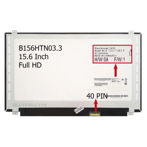 ال ای دی لپ تاپ 15.6 AUO B156HTN03.3 نازک براق 40 پین Full HD