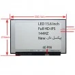 ال ای دی لپ تاپ 15.6 New نازک مات 40 پین FHD-IPS-144Hz بدون جاپیچ 350x216x3.2mm پیکسل دار