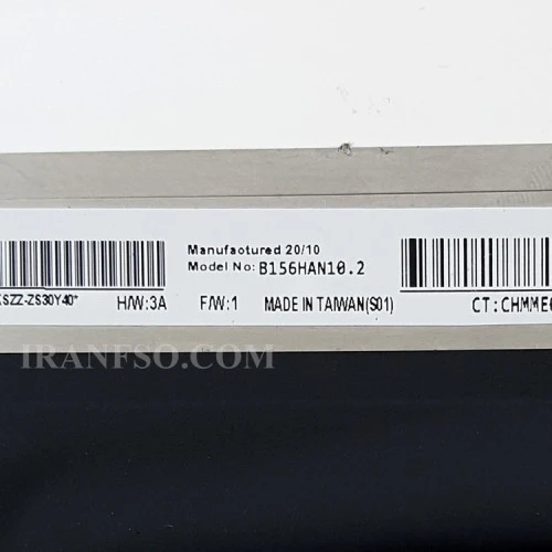 ال ای دی لپ تاپ 15.6 AUO B156HAN10.2 نازک مات 40 پین ریز FHD-EDP-240HZ بدون جاپیچ 350x216x2.4mm دست دوم