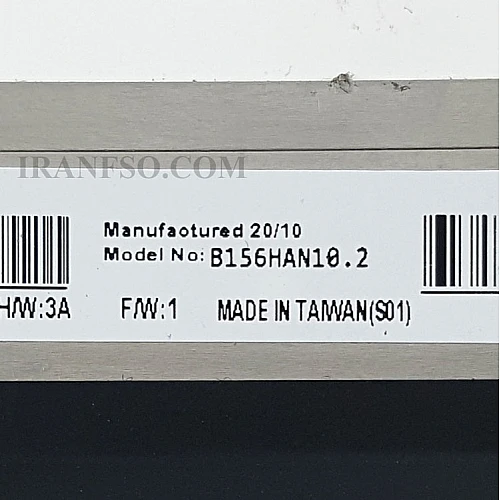 ال ای دی لپ تاپ 15.6 AUO B156HAN10.2 نازک مات 40 پین ریز FHD-EDP-240HZ بدون جاپیچ 350x216x2.4mm هاله دار دست دوم