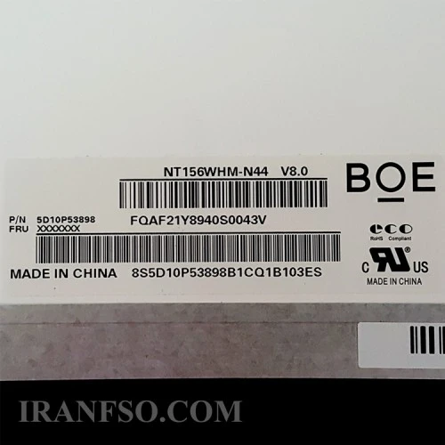ال ای دی لپ تاپ 15.6 BOE NT156WHM-N44_New نازک مات 30 پین HD بدون جاپیچ 350x216x3.2mm تک پیکسل
