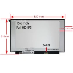 ال ای دی لپ تاپ 15.6 NEW نازک مات 30 پین FHD-IPS پیکسل دار-بدون جای پیچ 350x216x2.8mm