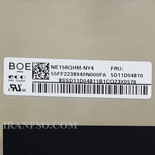 ال ای دی لپ تاپ 15.6 BOE NE156QHM-NY1_NY4 نازک مات 40 پین QHD-EDP-165HZ بدون جاپیچ 350x216x2.6mm پشت لوگو خالی