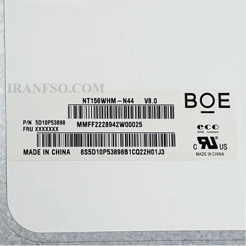 ال ای دی لپ تاپ 15.6 BOE NT156WHM نازک مات 30 پین HD بدون جاپیچ 350x216x3.2mm ریفر