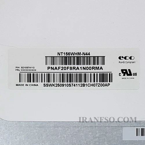 ال ای دی لپ تاپ 15.6 NT156WHM-N44_New نازک براق 30 پین HD بدون جاپیچ 350x216x3.2mm تک پیکسل