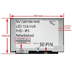 ال ای دی لپ تاپ 15.6 NV156FHM-N48 نازک مات 30 پین FHD-IPS بدون جاپیچ 350x215x3mm ریفر