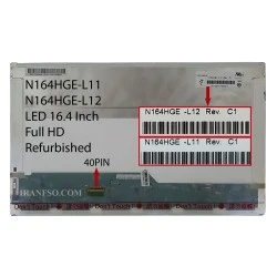 ال ای دی لپ تاپ اینولوکس 16.4 N164HGE-L11_N164HGE-L12 ضخیم براق 40 پین Full HD ریفر پیکسل دار