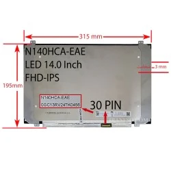 ال ای دی لپ تاپ 14.0 Innolux N140HCA-EAE نازک مات 30 پین FHD-IPS_315x195x3mm