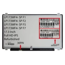 ال ای دی لپ تاپ ال جی 17.3 LP173WF4-SPF1_SPF2_SPF5_SPF7_Grade A نازک مات 30 پین Full HD-IPS ریفر
