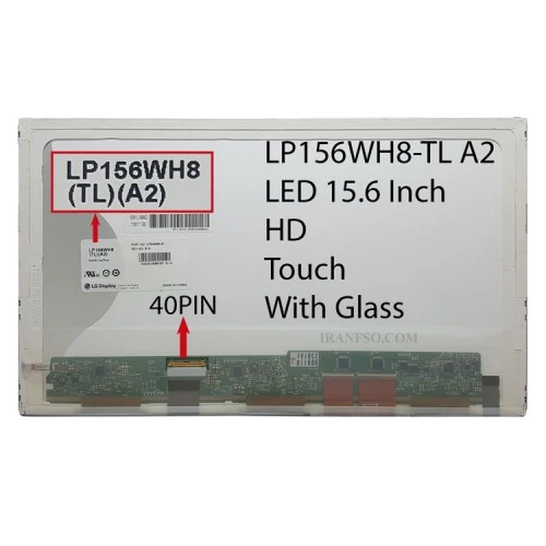 ال ای دی لپ تاپ ال جی 15.6 LP156WH8-TLA2_Touch ضخیم 40 پین به همراه Glass