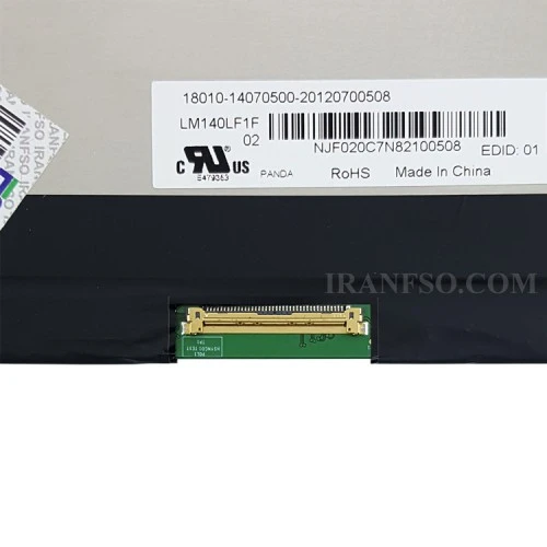 ال ای دی لپ تاپ 14.0 LM140LF1F02 نازک 40 پین FHD-IPS-EDP-144HZ بدون جاپیچ 315x197x2.4mm