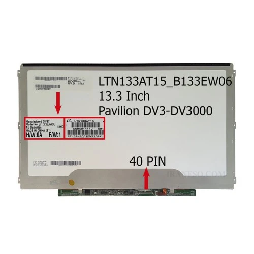 ال ای دی لپ تاپ 13.3 نازک 40 پین برای اچ پی Pavilion DV3-DV3000