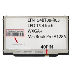 ال ای دی لپ تاپ سامسونگ LTN154BT08-R03 15.4 نازک 40 پین برای اپل MacBook Pro A1286