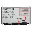 ال ای دی لپ تاپ سامسونگ 13.3 LTN133YL04-LTN133YL06 نازک مات 40 پین QHD-IPS U-D با جا پیچ