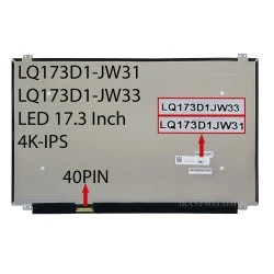 ال ای دی لپ تاپ شارپ 17.3 LQ173D1-JW31_JW33 نازک 40 پین UHD-4K-IPS