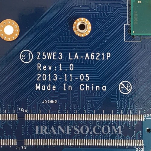 مادربرد لپ تاپ ایسر Aspire E1-510 CPU-Pentium_Z5WE3_LA-A621P بدون گرافیک