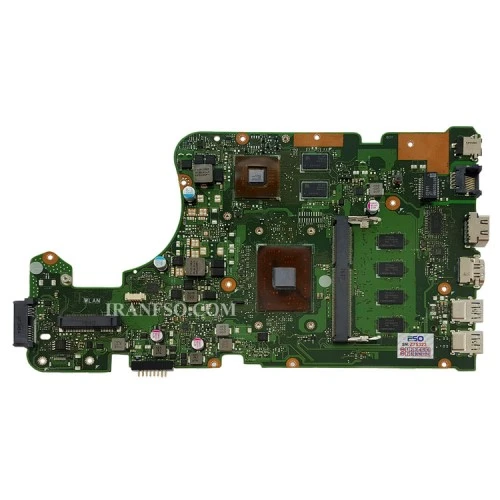 مادربرد لپ تاپ ایسوس X555DG-A555-K555_CPU-A6-7310_Rev 2.0 EDP 4GB-2GB گرافیک دار-CPU و Chip حرارت دیده