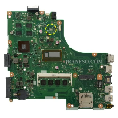 مادربرد لپ تاپ ایسوس X450LC CPU-I7-4_LED-EDP-30Pin_Ram-4GB_VGA-2GB گرافیک دار