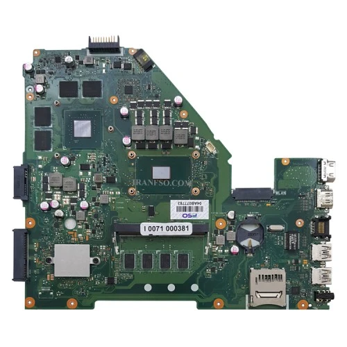 مادربرد لپ تاپ ایسوس X550VX CPU-I7-6_VGA-4GB گرافیک دار-CPU حرارت دیده تعمیری