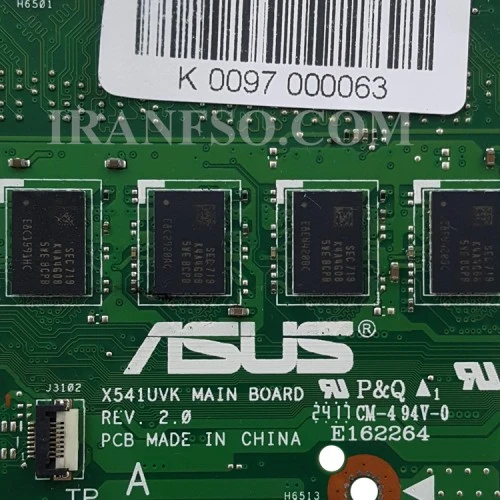 مادربرد لپ تاپ ایسوس X541UVK-K541_CPU-I5-7_Ram-4GB_VGA-2GB گرافیک دار-اسلات رم خراب
