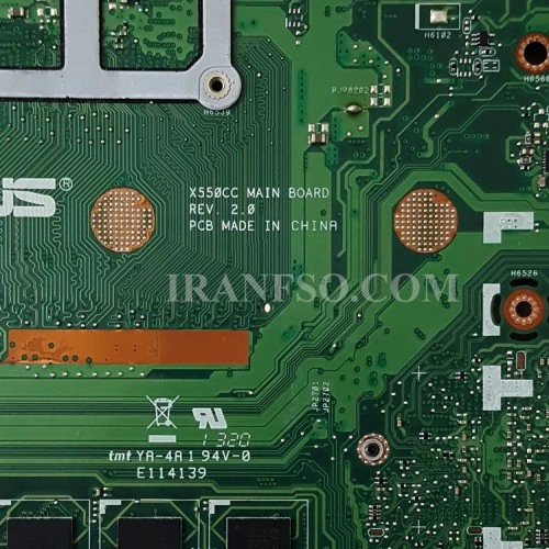 مادربرد لپ تاپ ایسوس X550CC-P550C_CPU-I5-3_LED-40Pin_PM2GM مشابه X550EP