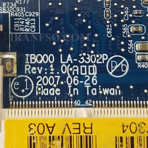 مادربرد لپ تاپ دل Latitude D630_IBQ00_LA-3302P گرافیک دار-تعمیری
