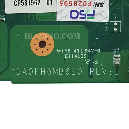 مادربرد لپ تاپ فوجیتسو LifeBook AH532_DA0FH6MB6E0_USB3 بدون گرافیک