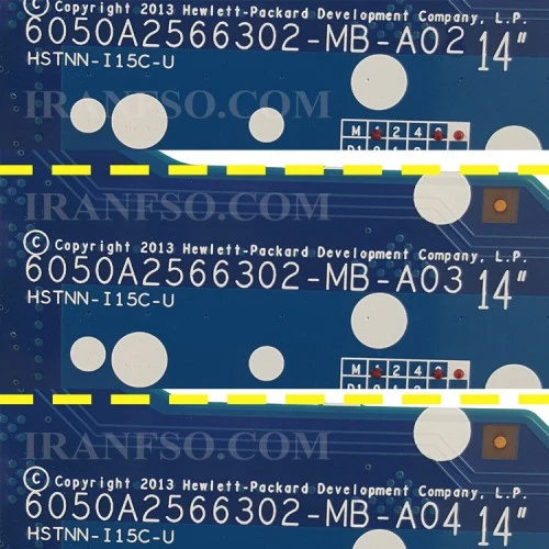 مادربرد لپ تاپ اچ پی ProBook 640-G1_6050A2566302-MB-A04_MB-A03_MB-A02 گرافیک اینتلی