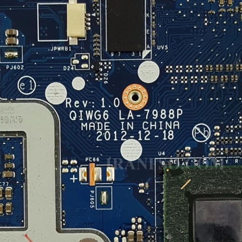 مادربرد لپ تاپ لنوو IdeaPad G580 HM76_QIWG5_G6_G9_LA-7981P_LA-7988P_VGA-1GB گرافیک دار-تعمیری