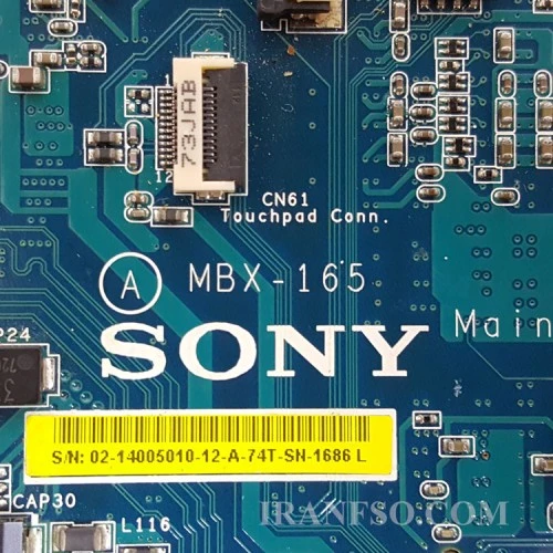 مادربرد لپ تاپ سونی VGN-FZ_MBX-165 بدون گرافیک