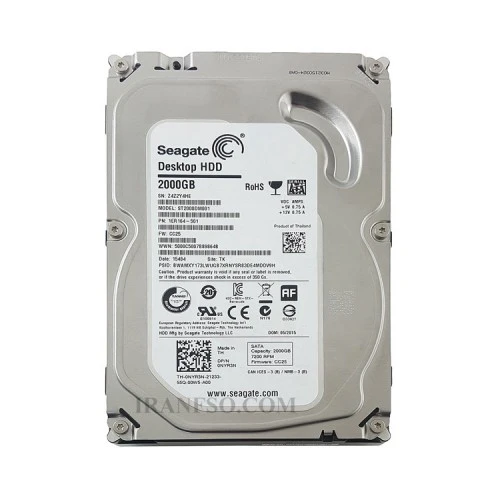 هارد HDD پی سی 2TB Seagate Sata-Refurbish سه ماه گارانتی