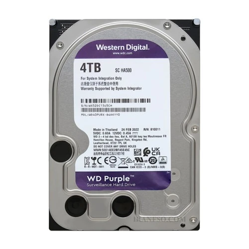 هارد HDD پی سی وسترن WD Purple 4TB Sata شش ماه گارانتی