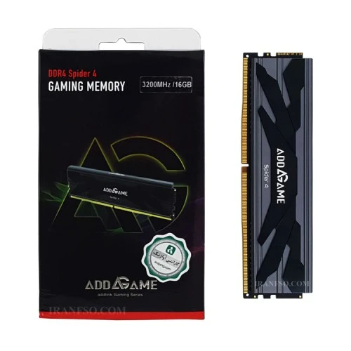 رم کامپیوتر 16 گیگ Addlink DDR4-3200 MHZ به همراه هیت سینک-گارانتی آواژنگ