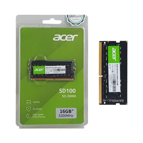 رم لپ تاپ 16 گیگ ایسر DDR4-3200 MHZ 1.2V_SD100 گارانتی آواژنگ