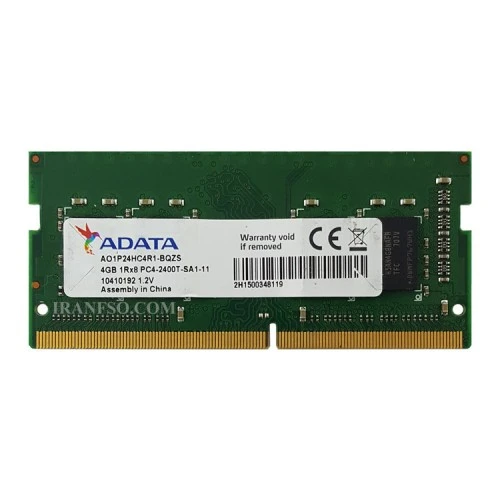 رم لپ تاپ 4 گیگ Adata DDR4-2400 MHz 1.2V سه ماه گارانتی