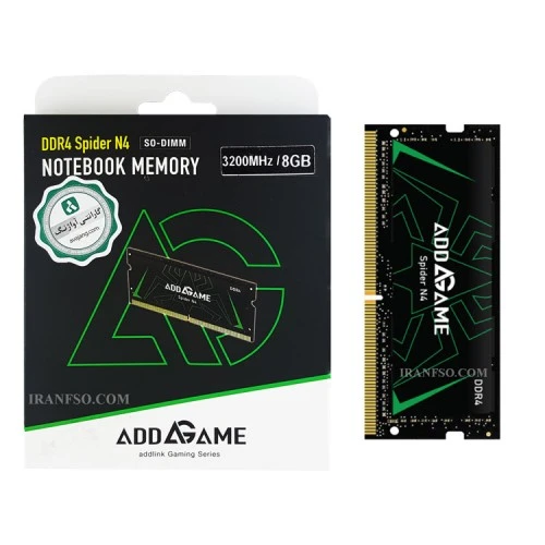 رم لپ تاپ 8 گیگ Addlink DDR4-3200 MHz_Spider N4 1.2V گارانتی آواژنگ